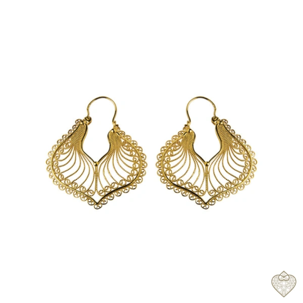 PENDIENTES FILIGRANA EN PLATA DORADA 1