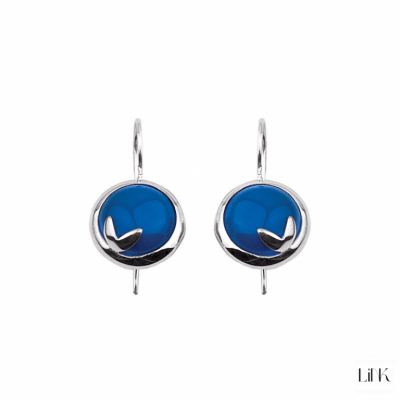 PENDIENTES EN PLATA C/ PIEDRA CELESTE 1