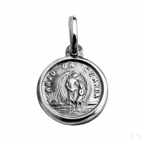 MEDALLA EN PLATA RED. - ANGEL DE LA GUARDA 1.2CM 1