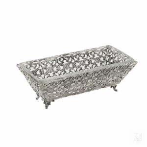 Salt Holder Rectangular w/ White Crystal 1