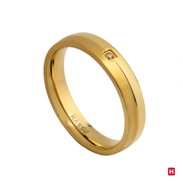 Wedding Ring Hassu Classic Golden Shine 1