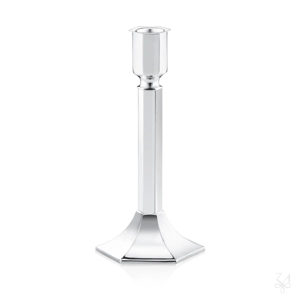 STERLING SILVER RELIGIOUS HEXAGONAL CANDLESTICK 2