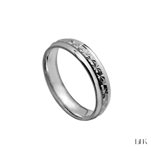 ALIANZA EN PLATA 3MM FACETADA 1