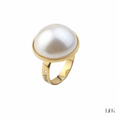 ANILLO EN PLATA DORADA- PERLA 1