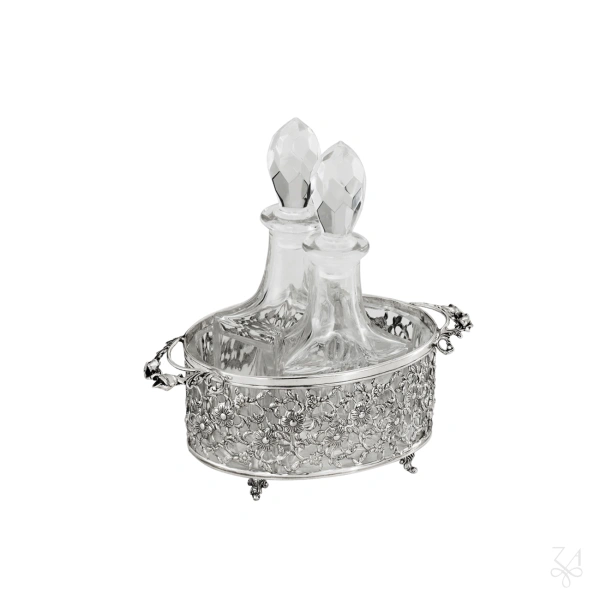 Oil Cruet Oval - Mod. Flowers 2