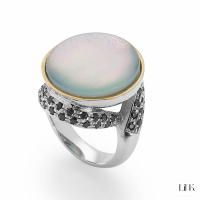 ANILLO EN PLATA925 Y ORO9K - KATE 1