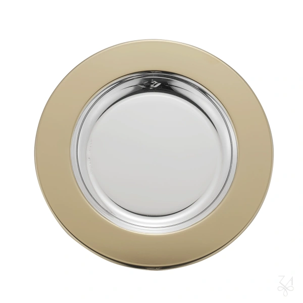 Bottle Coaster, Gold plated - Mod. Cardinale - D. 14cm 2