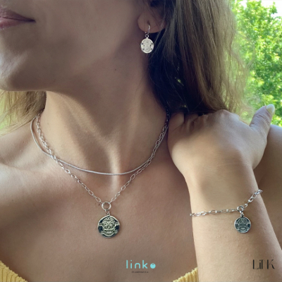 Hoops Earrings Link Misty Style - La Catrina 2