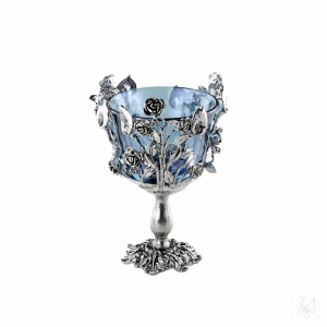 STERLING SILVER RELIGIOUS SALT HOLDER WITH BASE 1