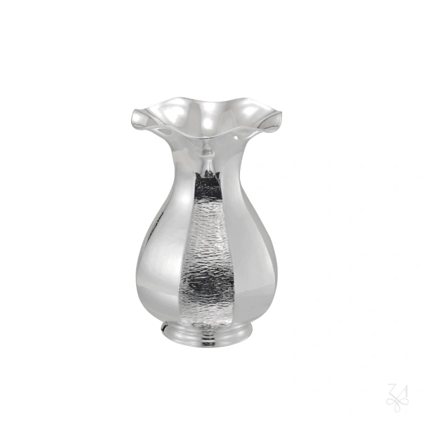 Vase Polished/Hammered "Beat-Cut"- Mod. Ottagonale - H. 21 cm 2