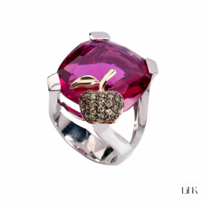 ANILLO PLATA925 Y ORO9K - 26CM - D2CM - TENTAÇÃO 1