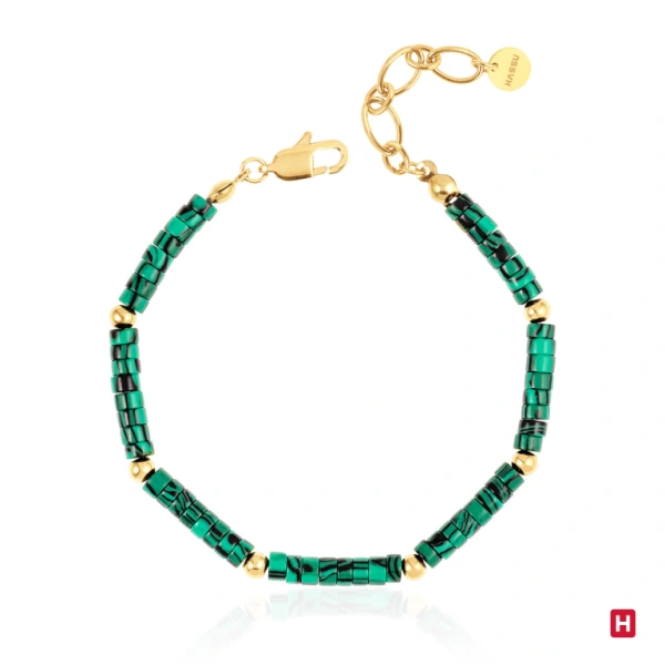 Bracelet Hassu Golden - Green 1