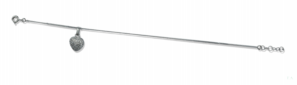 Pulseira FA com Zircónias - Coração 1
