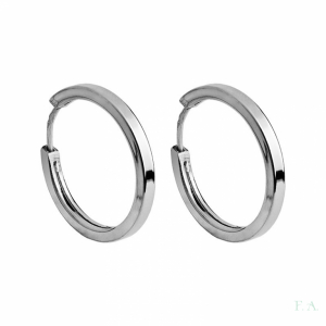 Hoops Earrings FA Square Wire 2.5mm - D.-4cm 1