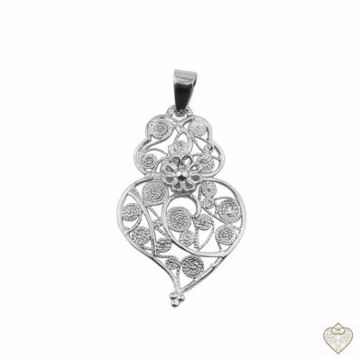 COLGANTE EN FILIGRANA PLATA - MOD. CORAZON  -5CM 1