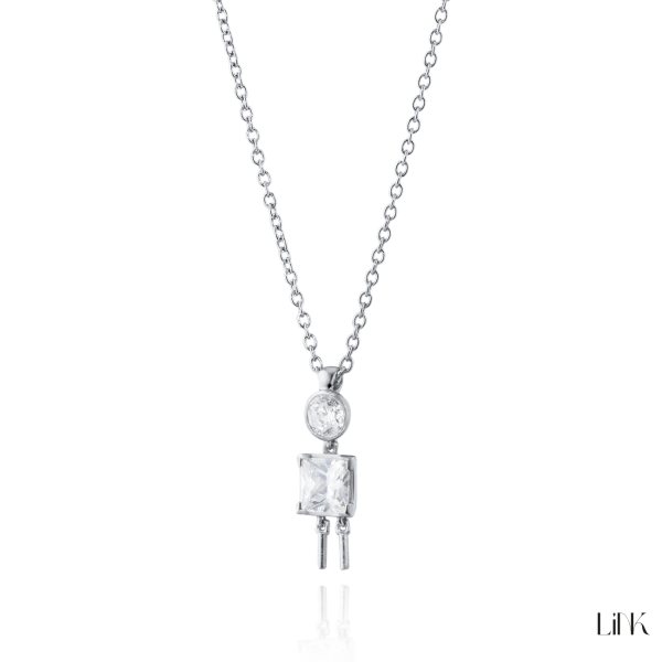 COLLAR LINK - NIÑO PIEDRA BLANCA 1