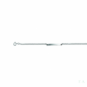 Pulseira Chapa FA Barbela Lapidada 1