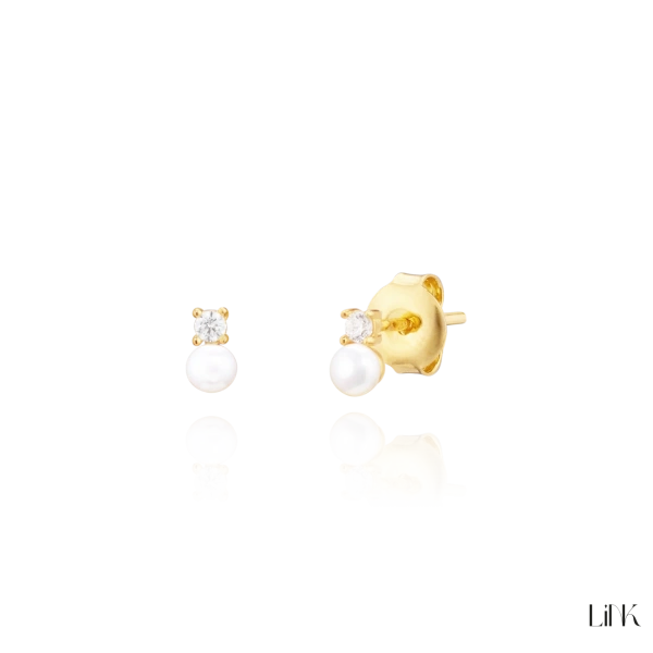 PENDIENTES LINK C/ PERLAS + CIRCONIAS 2