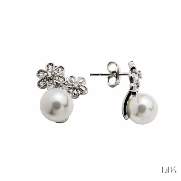 PENDIENTES CIRCONIAS Y PERLAS 1