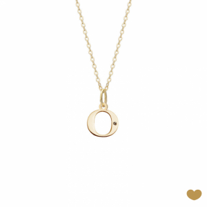 Colar Passion Gold 19.2k - Letra O 1