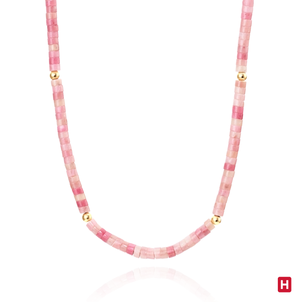 Colar Hassu Golden - Pink 3