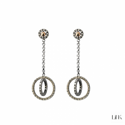 PENDIENTES CON ZIRCONIAS Y ORO 1
