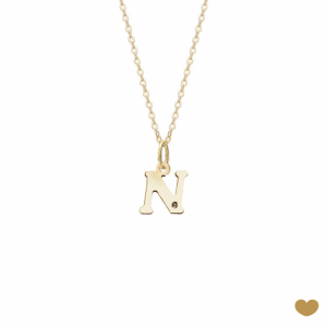 Colar Passion Gold 19.2k - Letra N 1