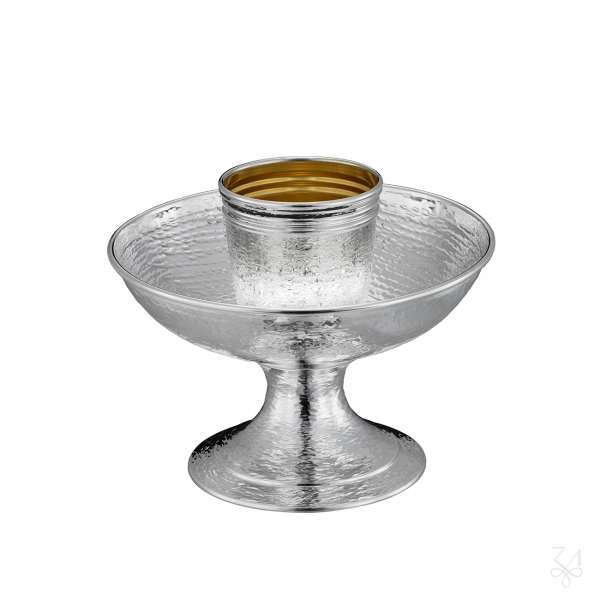 Mayim Achronim Hand-Wash Cup - Mod. Hammered "Beat-Cut" 2