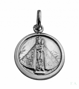 MEDALLA EN PLATA - REDONDA - N. SRA. MONTE -1.7CM 1