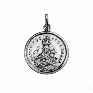 MEDALLA EN PLATA -REDONDA -N.SRªREMEDIOS LAMEGO-2.2CM 1