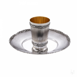 Kiddush Plate D.-19-  Mod. Flower 3