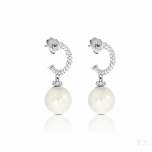 Earrings FA with Zirconias and Pearls 1