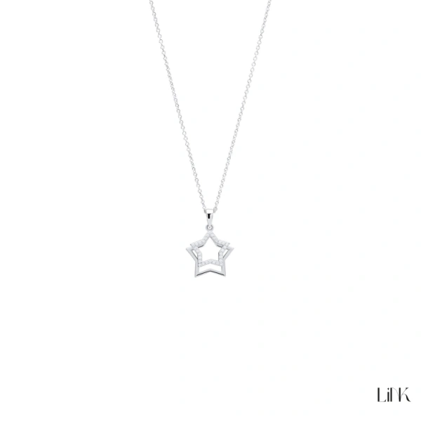 Colar Link com Zircónias - Estrelas 1