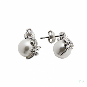 PENDIENTES CON CIRCONIAS Y PERLAS 1