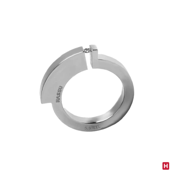 ANILLO ACERO 4MM CON PIEDRA 1