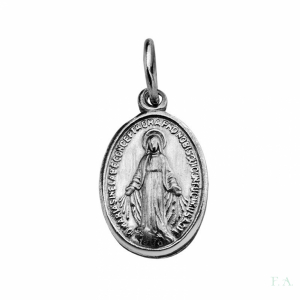 MEDALLA EN PLATA OVALADA - N. SRA DAS GRAÇAS 1.5CM 1