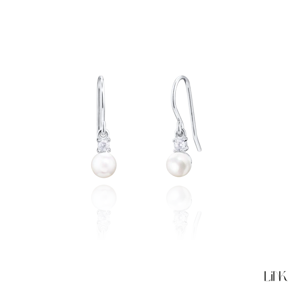 PENDIENTES LINK C/ PERLAS + CIRCONIAS 2