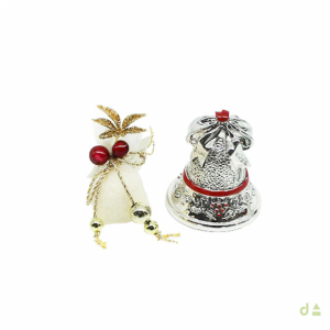 BIBELOT CAMPANA NAVIDAD H-6.5CM 1