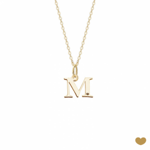 Colar Passion Gold 19.2k - Letra M 1