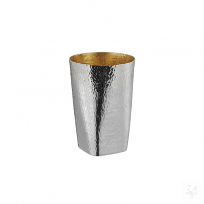 Kiddush Cup Hammered "Beat-Cut"- Mod. Square 1