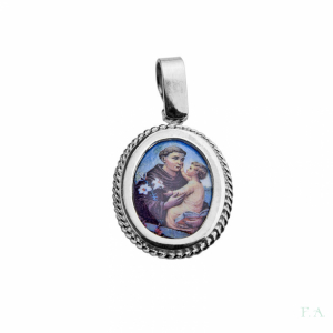 MEDALLA PEQUEÑA CON ESMALTE - STO ANTONIO - F.A. 1