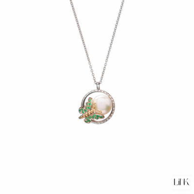 COLLAR PLATA925/ORO9K- 44 CIRCONITAS -3CM- AURORA 1