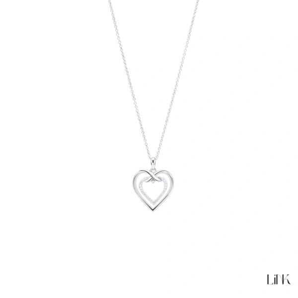 Colar Link com Zircónias - Corações 1