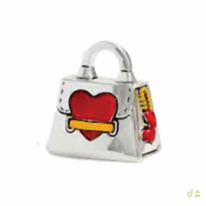 BIBELOT BOLSO  CORAZÓN  ESMALTE 5X5.5 1