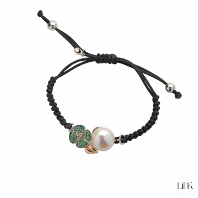 PULSERA PLATA925 Y ORO9K- 41 CIRCONITAS - AMOR PRIMAVERA 1