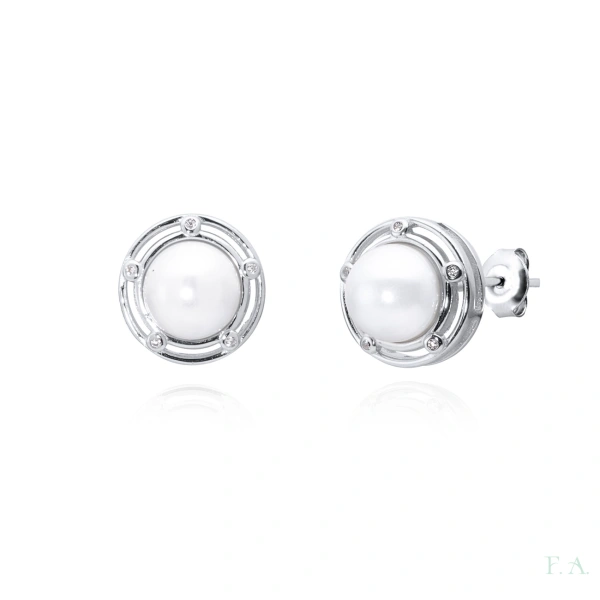 Brincos FA com Zircónias e Pérolas 2