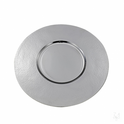 Round Plate Cardinale - D.-38cm - Hammered Border 1
