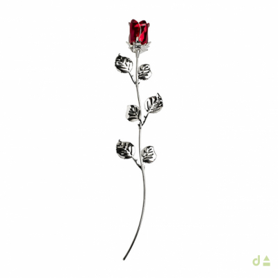 BIBELOT ROSA COLOR ROJO OSCURO 30CM 1