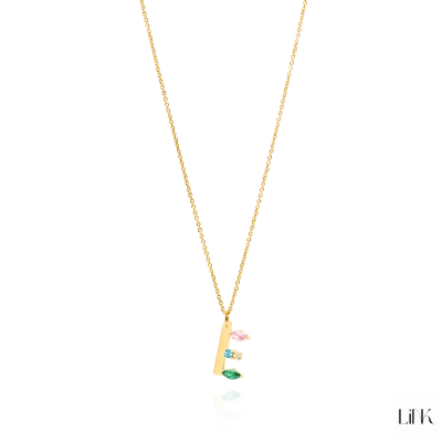 Necklace LINK - Letter E 2