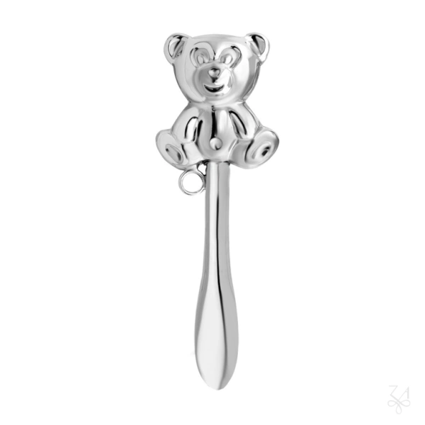 SONAJERO EN PLATA CON MANGO LISO - OSO 1